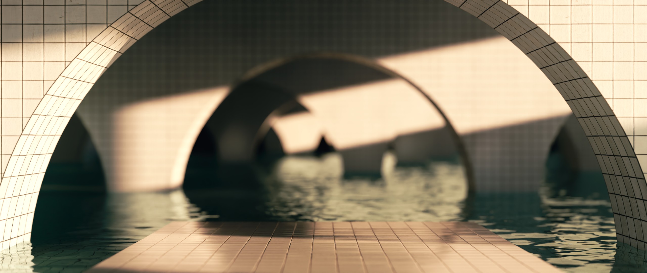 一张地下泳池的照片